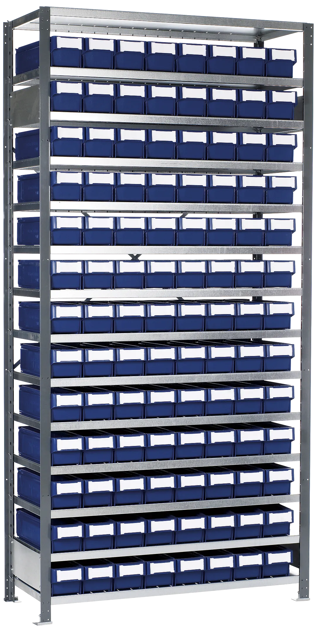 Plukkreol L4 210×100×40cm, 104 blå 3111 kasser