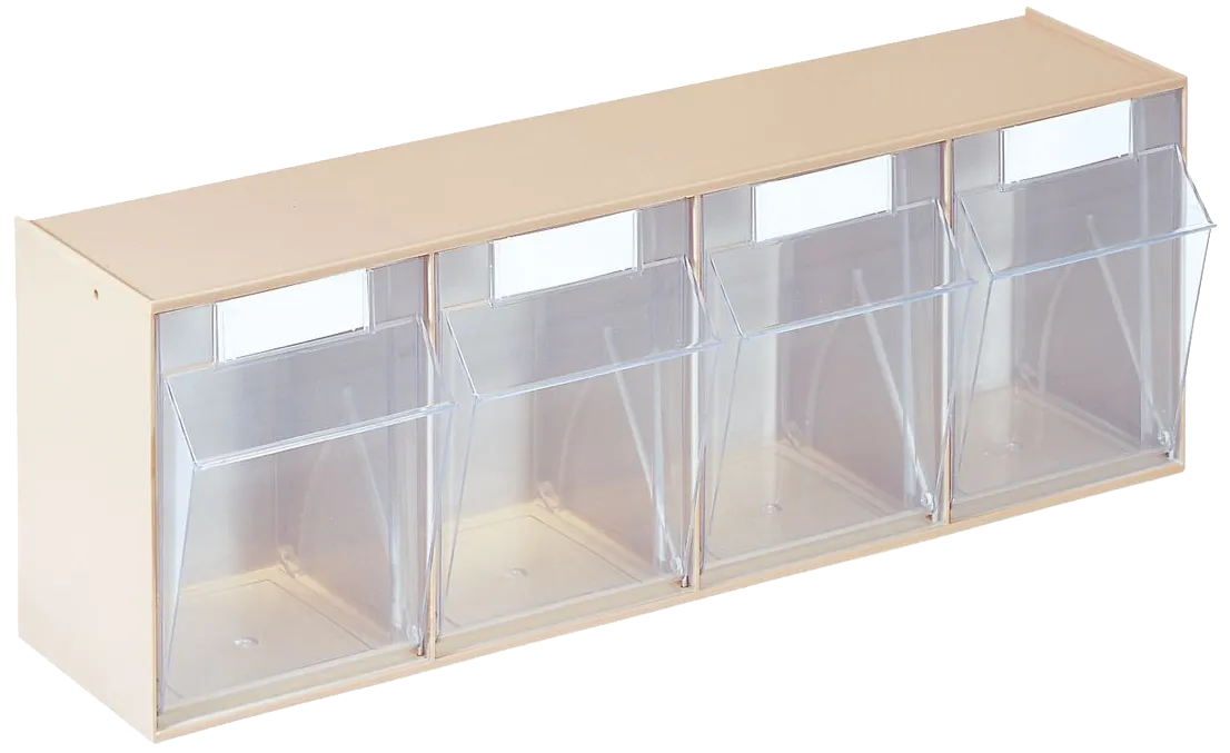 WEZ vippetønne 600×137×207mm, 4 rom, beige