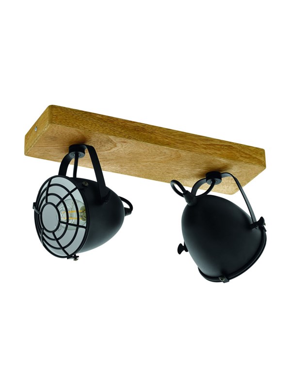 EGLO GATEBECK spot 2L wood/black