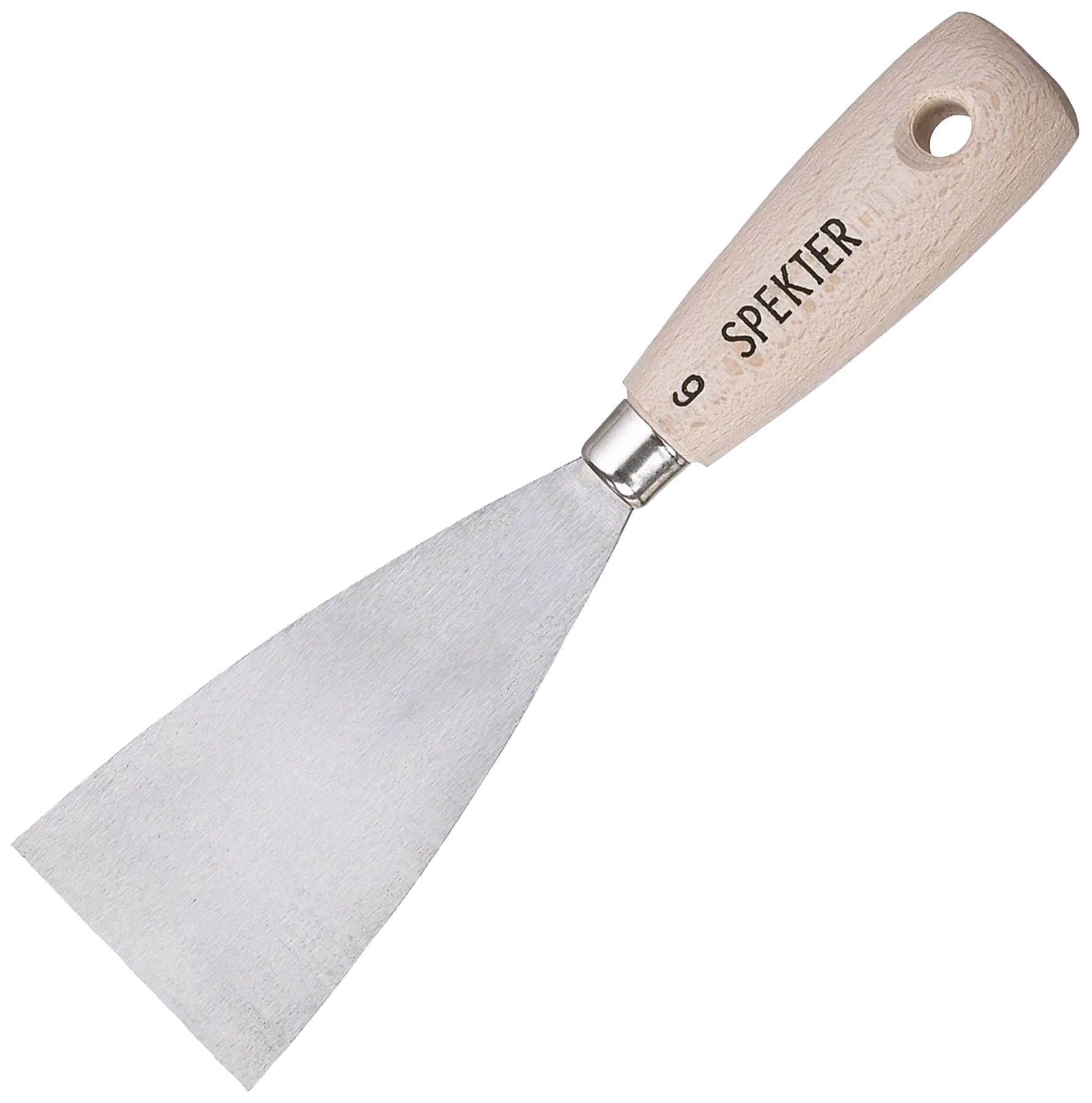Spekter spartel m/hård klinge og træhåndtag, 40mm