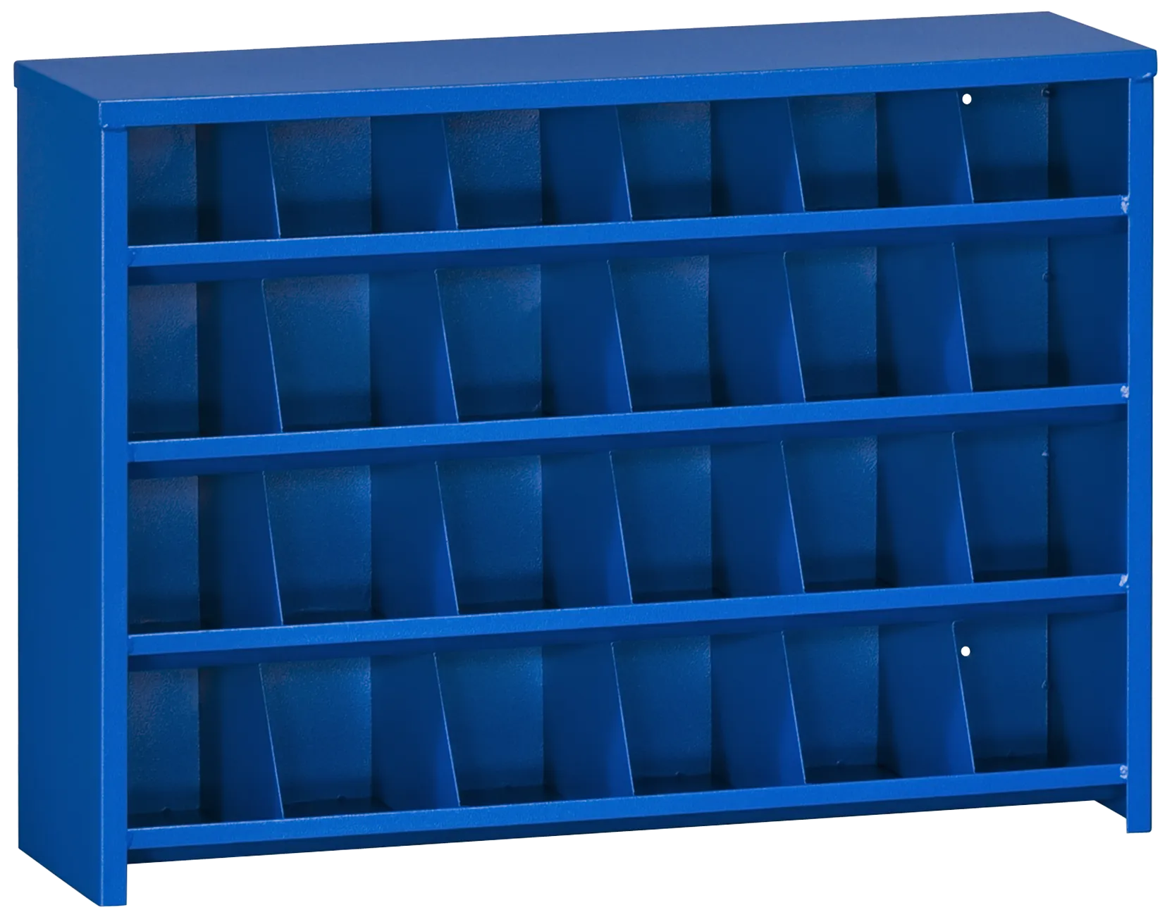 Boltreol blålakkert metall 800×560×220mm, 24 rom