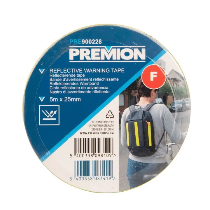 Reflekterende advarseltape 25mmx5m