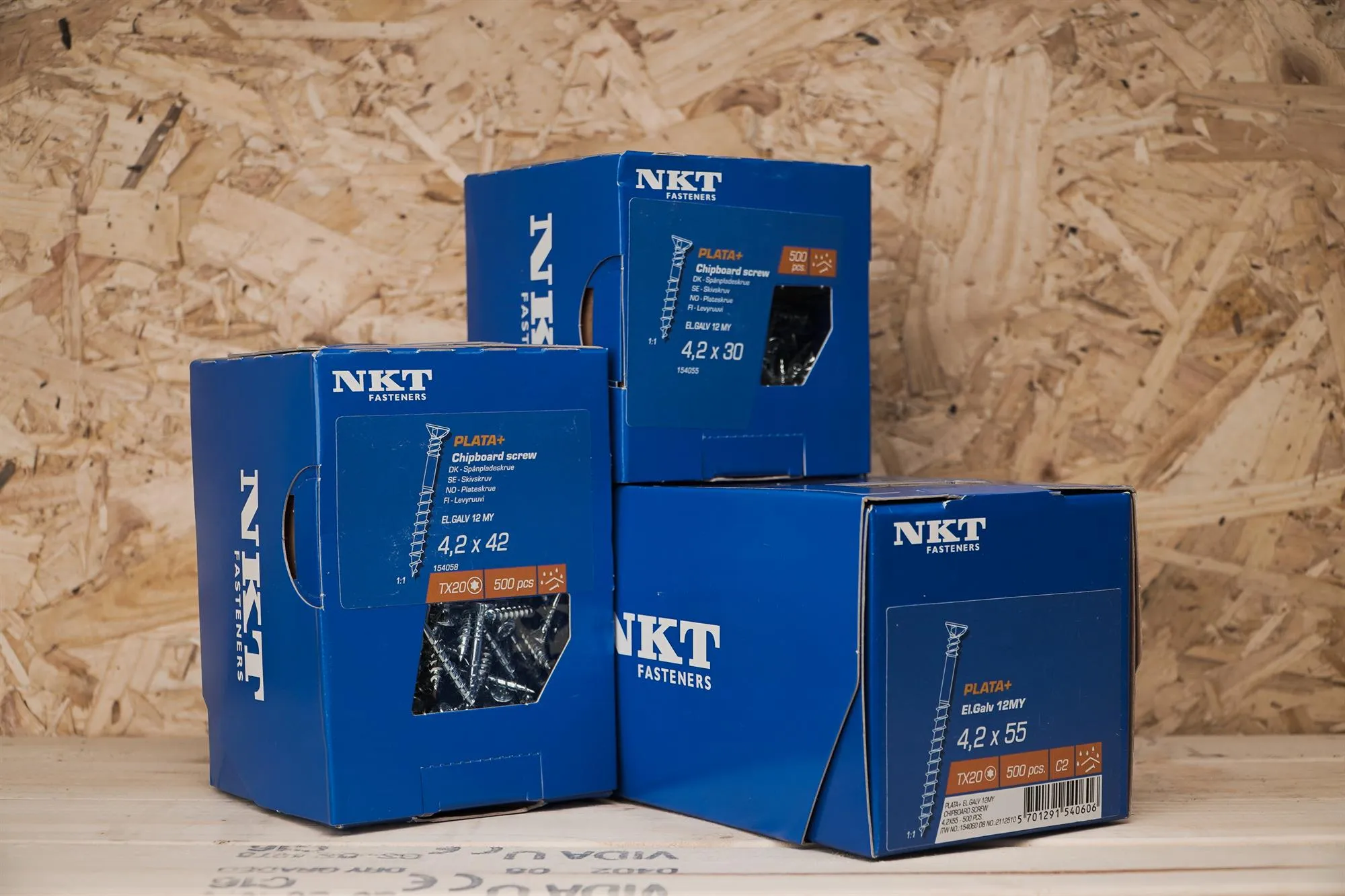 Sponplateskrue NKT PLATA +, El. Galv 4,2 x 30 - 500 stk