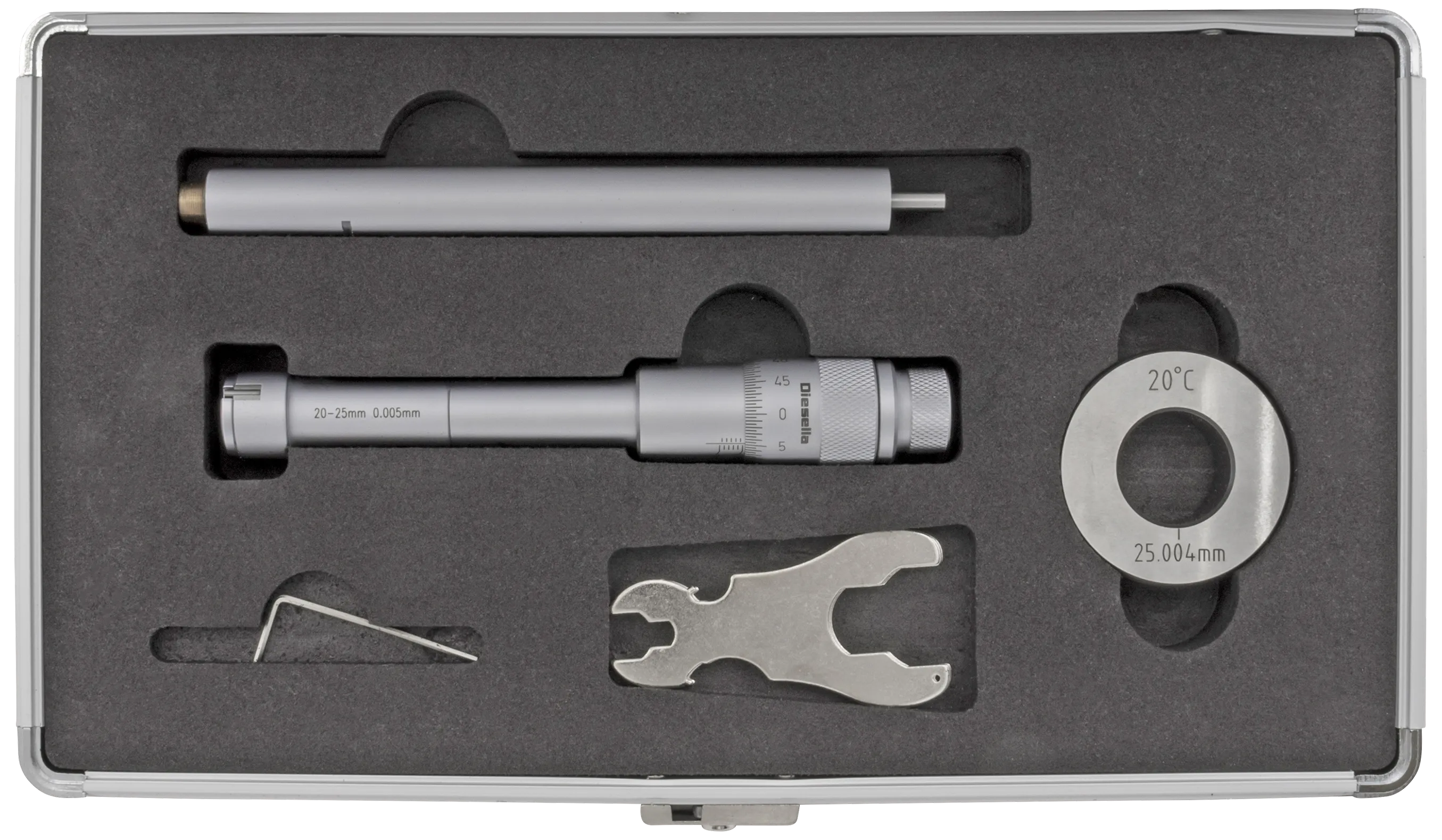 Innv. 3-pkt mikrometer 20-25mm m/forl.+kontrollring
