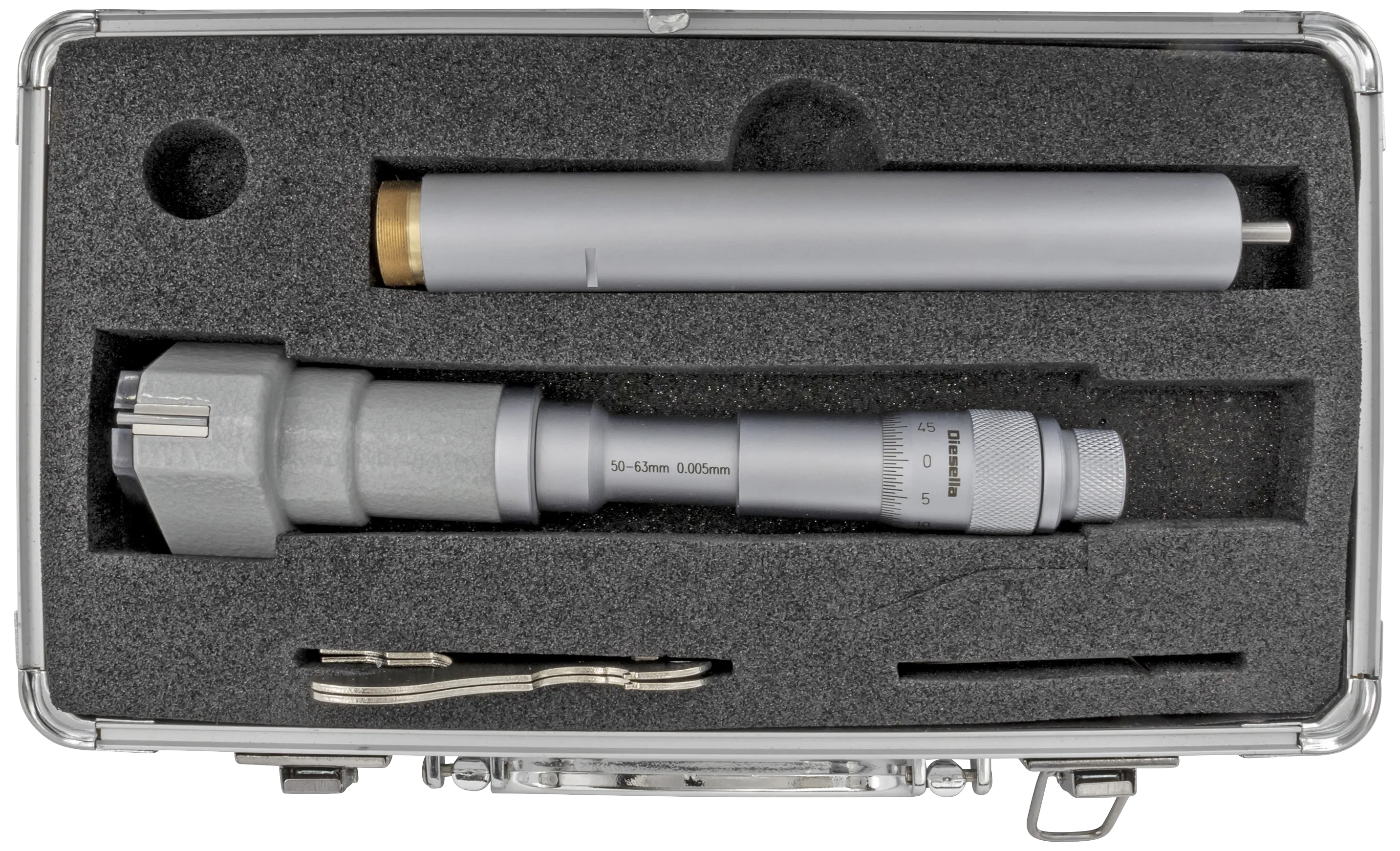 Inv. 3-pkt mikrometer 50-63mm m/forl.+kontrollring