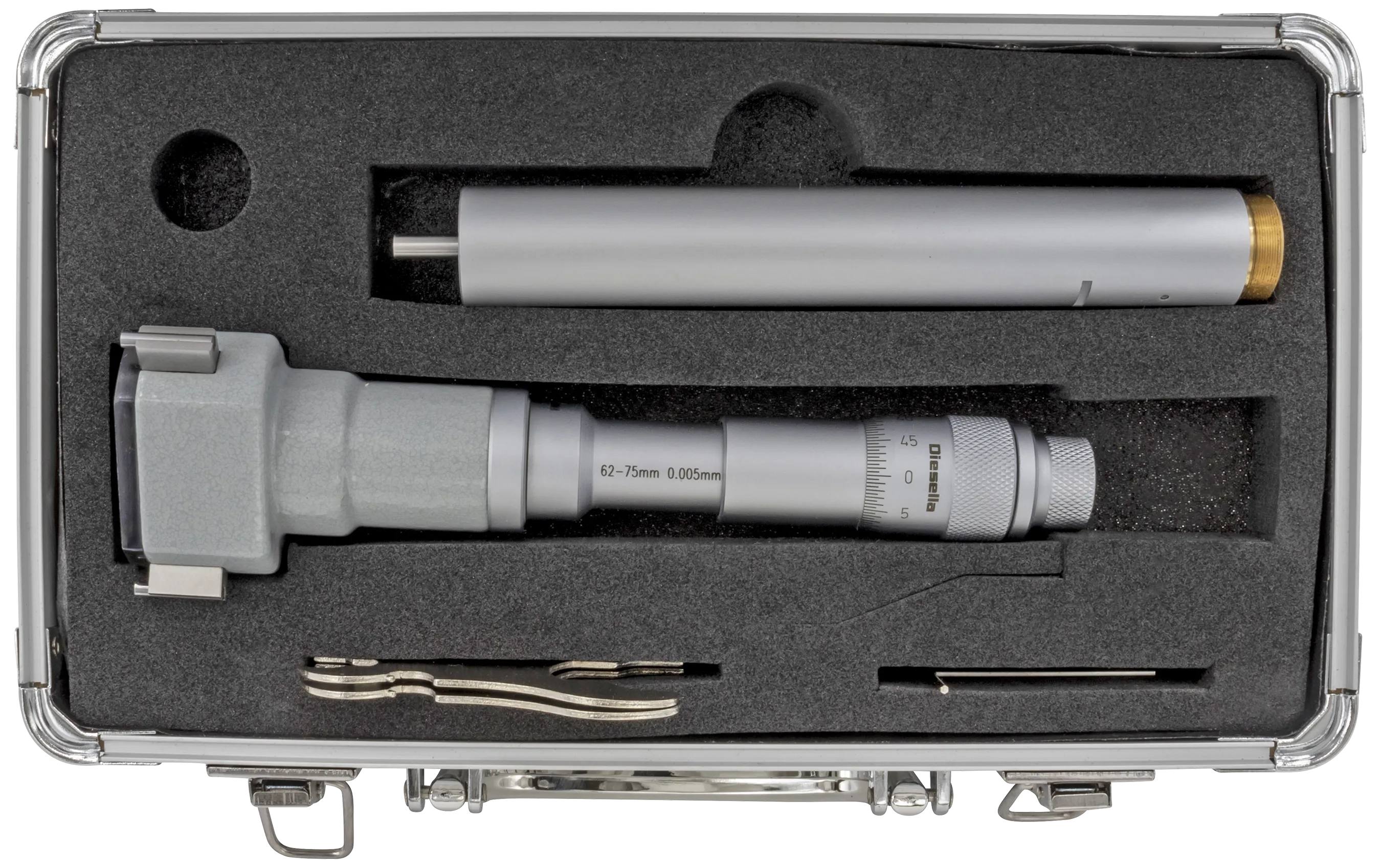 Inv. 3-pkt mikrometer 62-75mm m/forl.+kontrollring