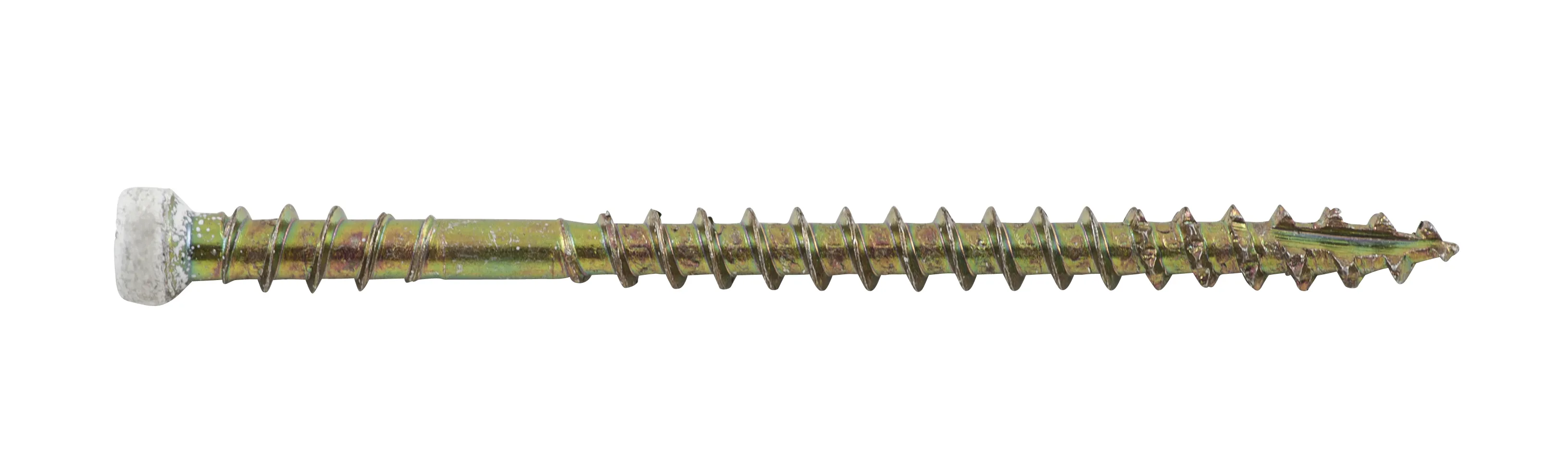 Gulvlisteskruer Gulkromatisert FLS+ TX10 3,9 x 57 mm - 250 stk - Hvit malt hode
