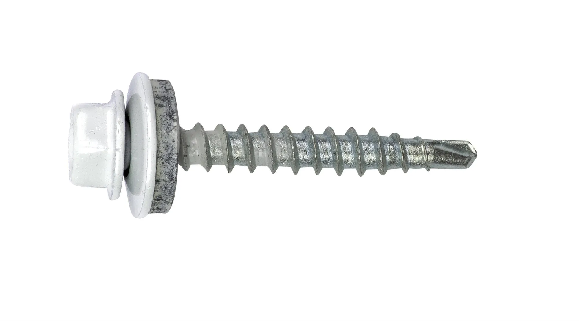 Farmerskrue Hvit FARM+ HEX 4,8 x 35 mm - 200 Stk