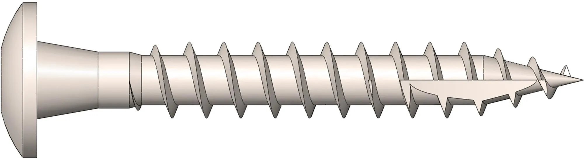 Takrenneskrue RANNSK A2 Hvit TX20 4,8 x 35 mm - 250 Stk
