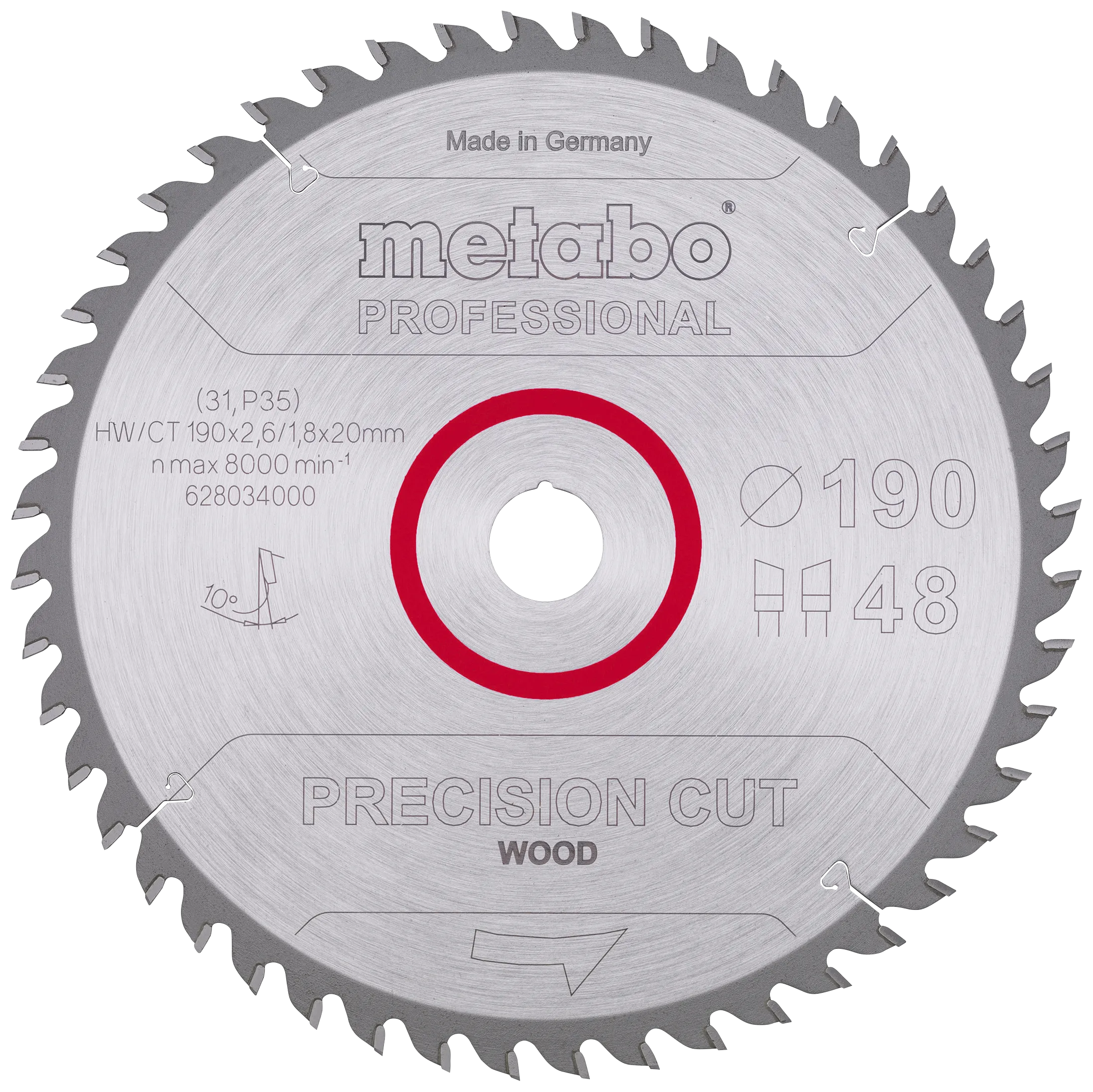 Sirkelsagblad for tre 190×2,6×20mm HW/CT Z48 WZ