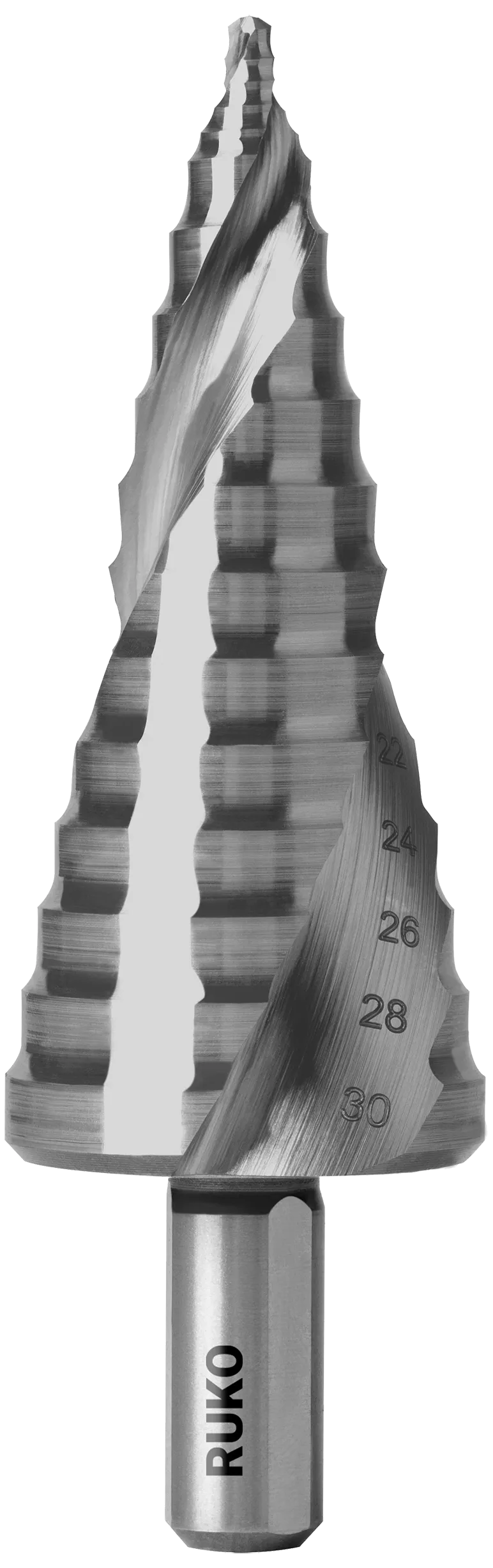 Trappebor HSS Ultimatecut med Flowstep-spiss, 8-30mm