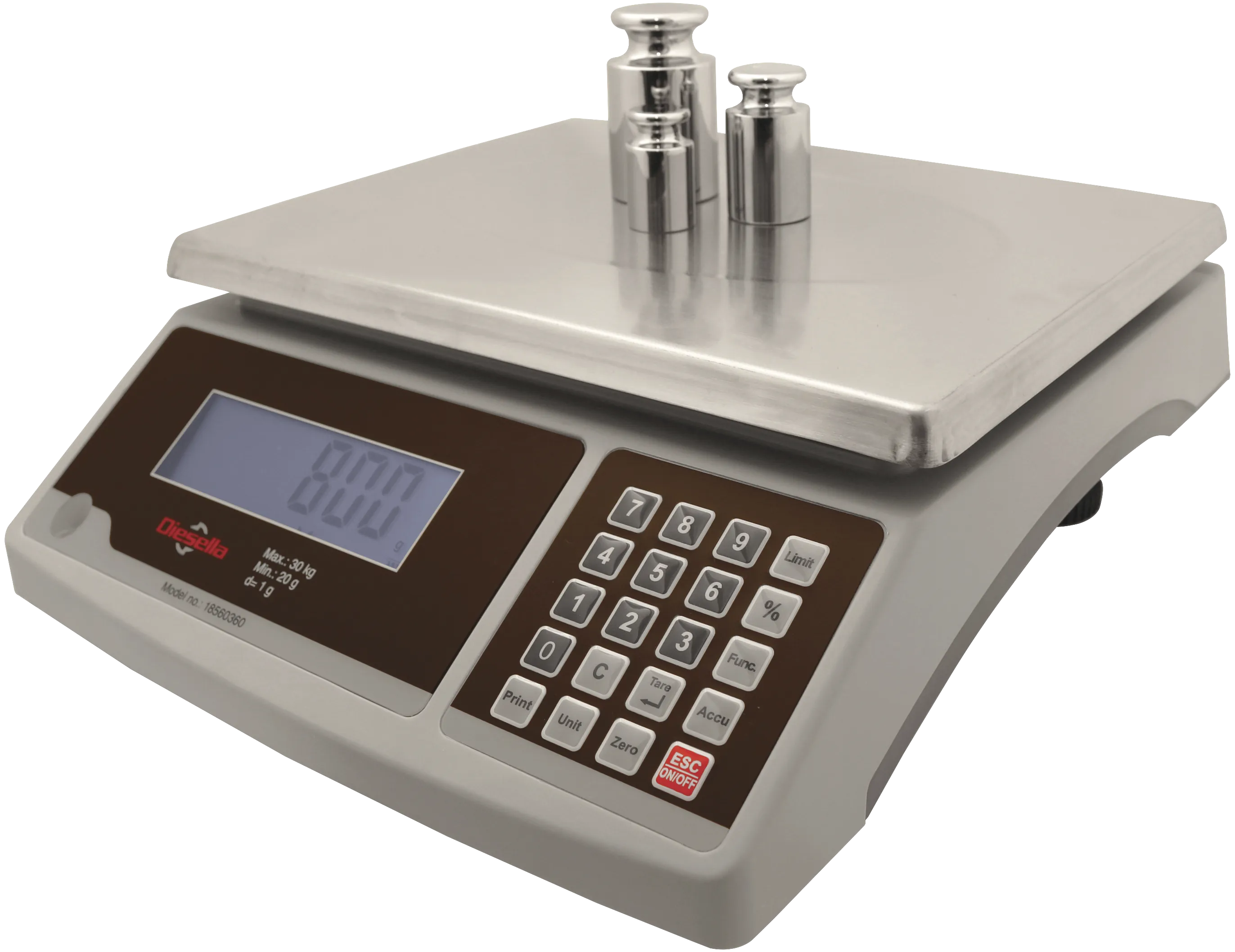 Pakkevekt 6kg×0,2g 295×226mm plate