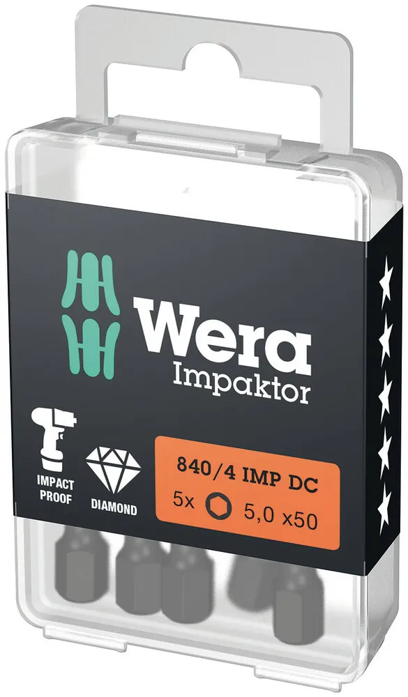 Bits 840/4 IMP DC Hex+ 5,0×50 mm, 5 stk