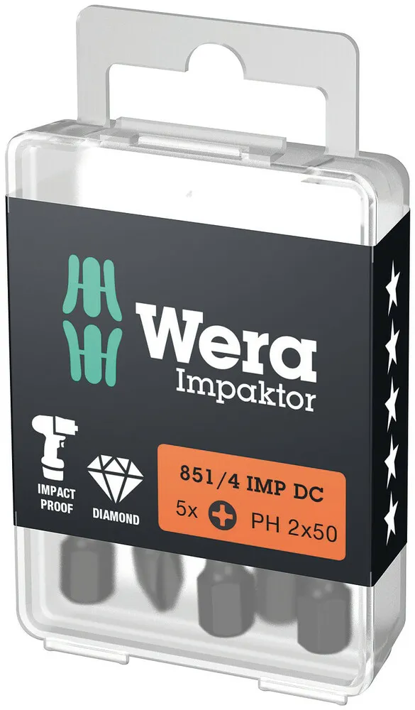 Slagbits 851/4 IMP DC Impaktor PH2, 5 stk