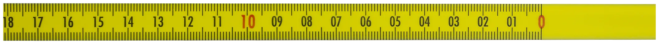 Selvklebende båndmål stål 3m×13mm H-V grad. gul