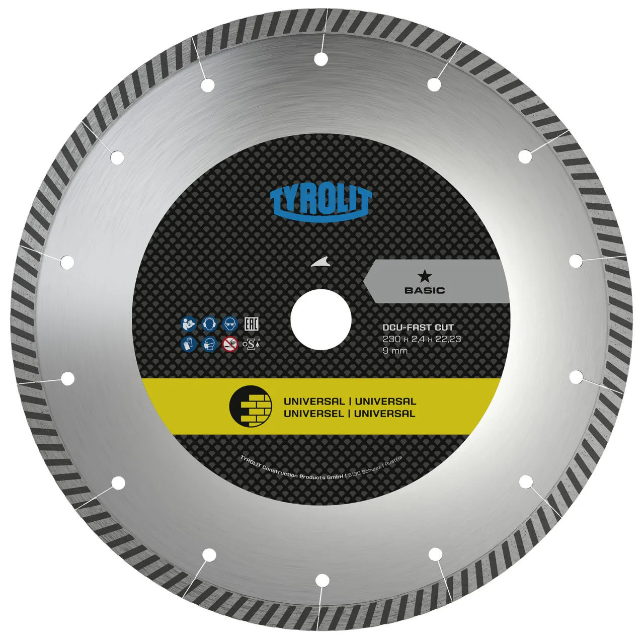 Diamantskive UNI DCU-FAST CUT ø150×2,4x22,23 mm