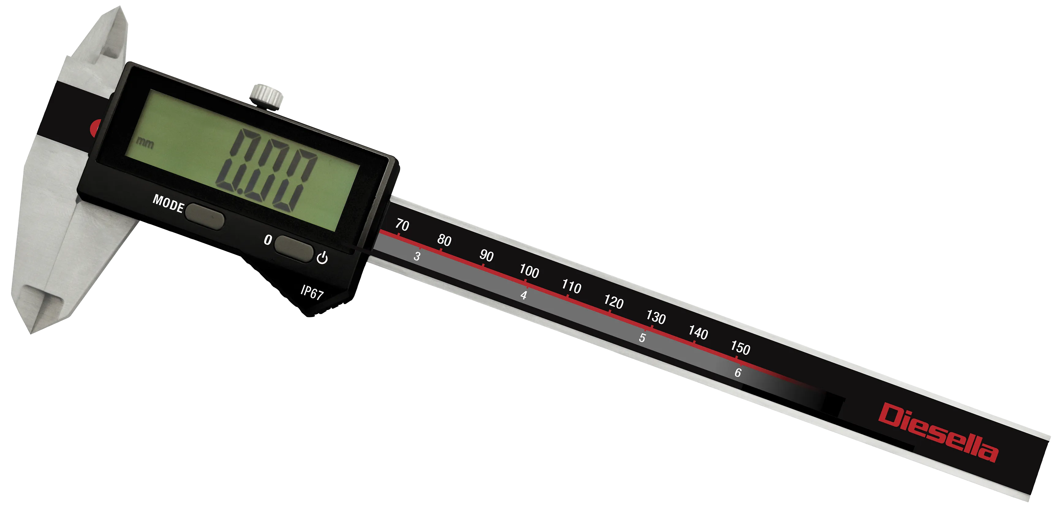 Digital skyvelær 0-150×0,01mm ABS-kjeve IP67 med sertifikat