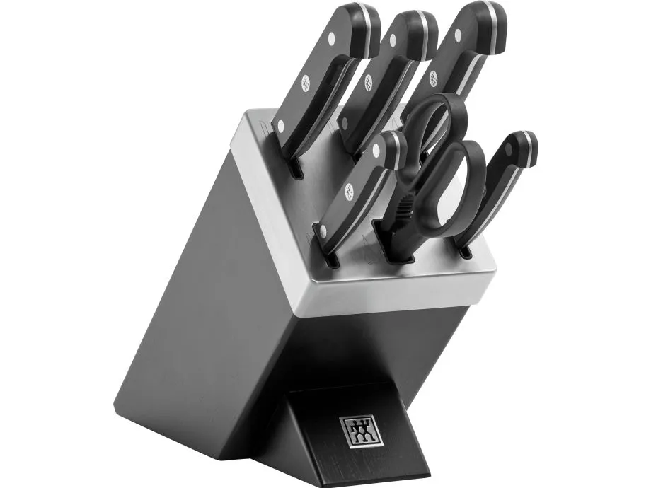 ZWILLING Gourmet Selvslibende knivblok 7-dele, Sort