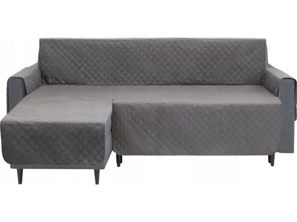 DOGGY trekk 240 cm PARIS for høyre hjørnesofa, grå