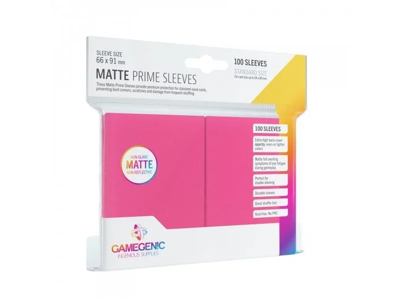 GameGenic Matte Prime Sleeves Pink