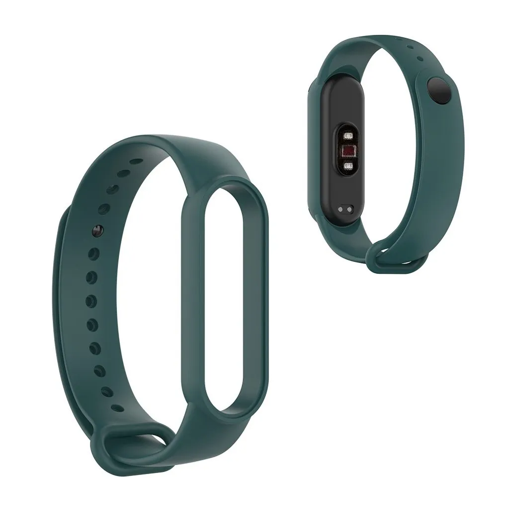 Xiaomi Mi Smart Band 6 / 5 glanset silikonklokkebånd - Mørk Cyan