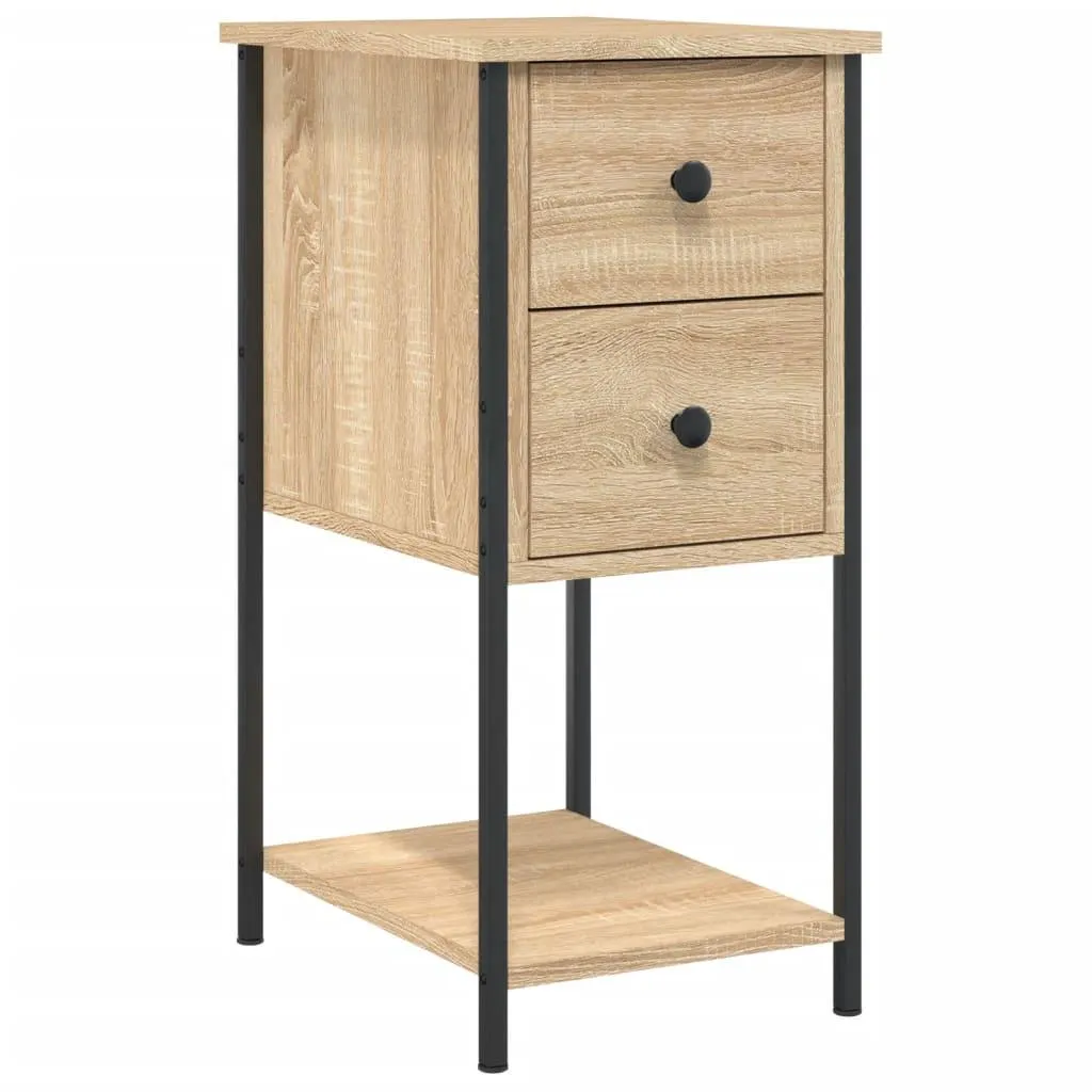 vidaXL Nattbord sonoma eik 32x42x70 cm konstruert tre