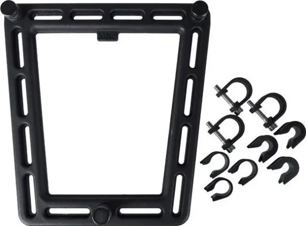 Basil adapter for fremre og bakre bagasjebærer BASIL MIK SIDE FRAME ADAPTER for montering av sykkelvesker, svart (NEW 2024)