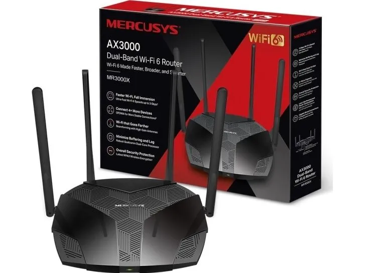 Mercusys MR3000X AX3000 trådløs ruter Dual-Band Wi-Fi 6