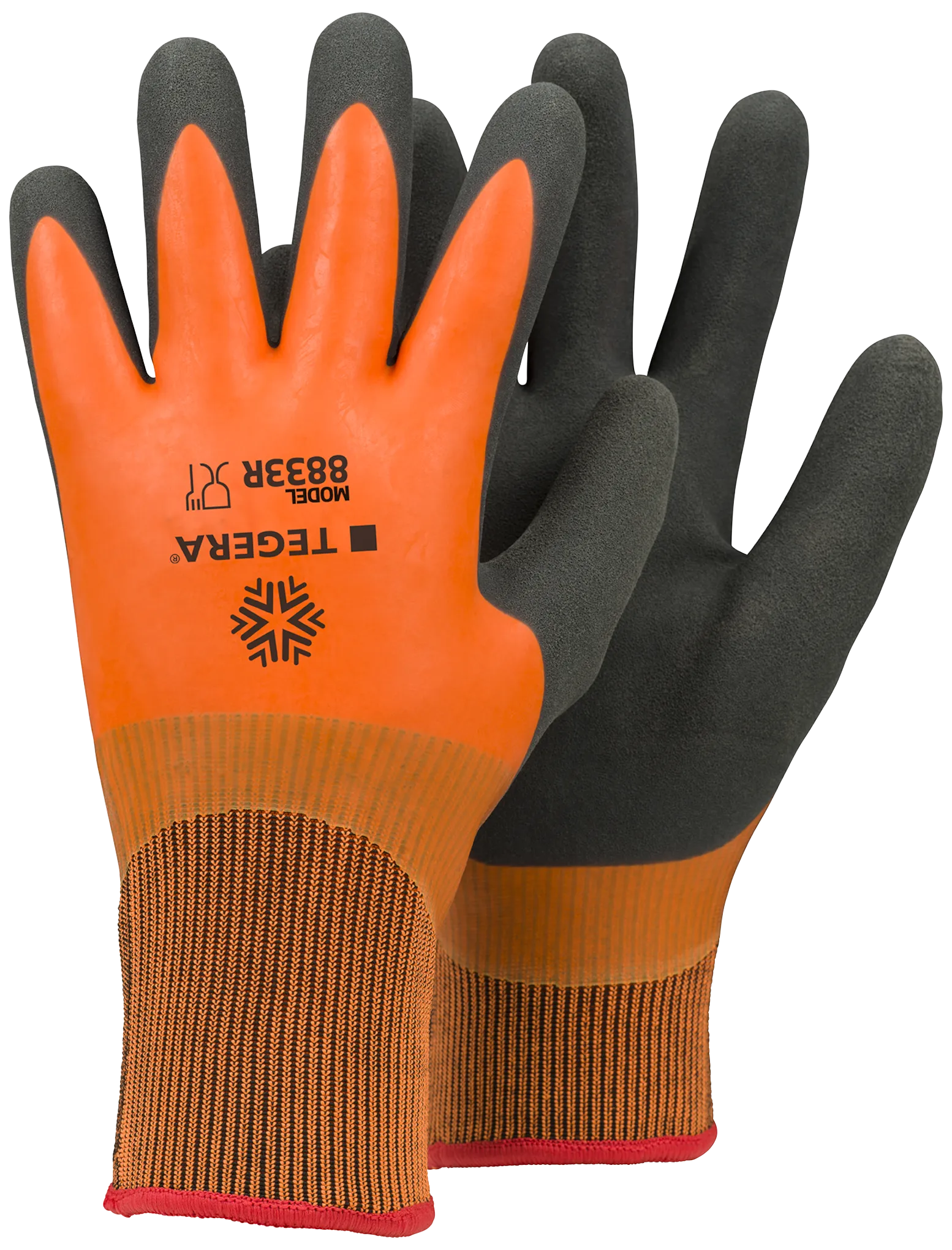 Tegera latexdyppet strikkehanske foret 8833R-12