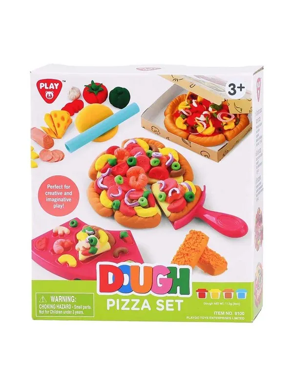 Playgo Pizza Clay Set - 4 Clay Pots