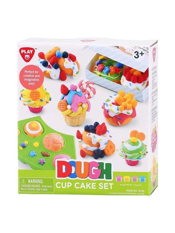 Playgo Cup-Cake Clay Set - 4 Clay Pots