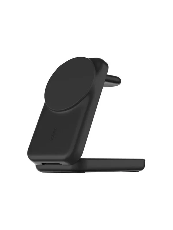 Belkin UltraCharge wireless charging stand - 3-in-1 magnetic foldable with Qi2 - + AC power adapter - 25 Watt - MFI Certified