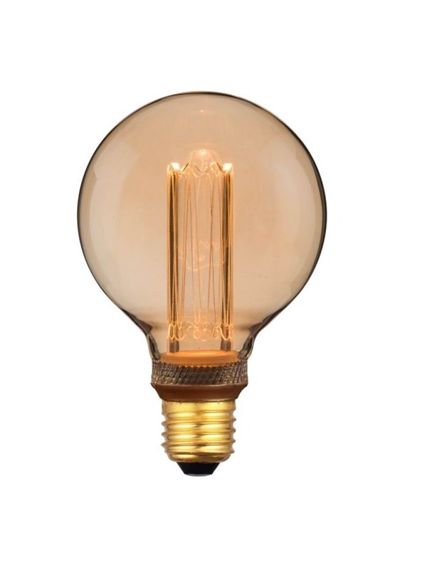 EGLO LED-lyspære LED G95 4,3W 1800K 3-step dimbar E27, ravfarget E27