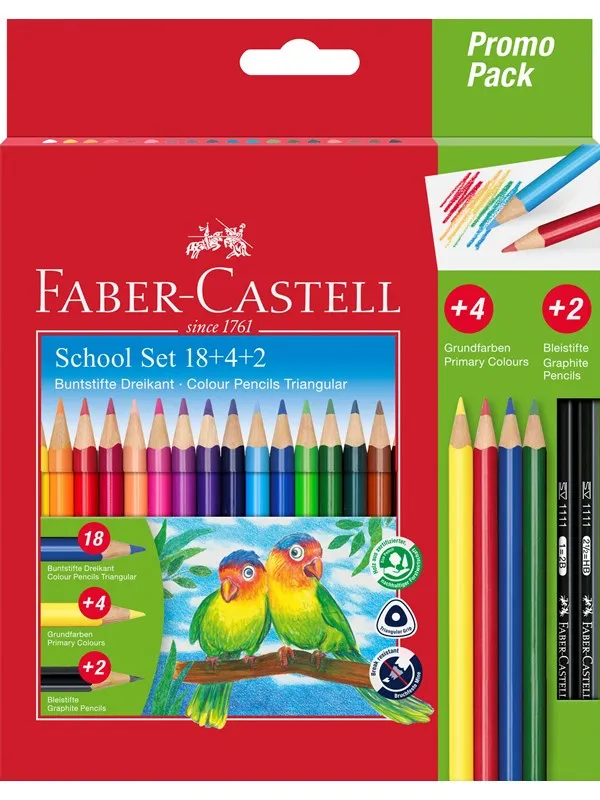 Faber-Castell Col.pencil Tri Promo Pack 18 + 4 + 2