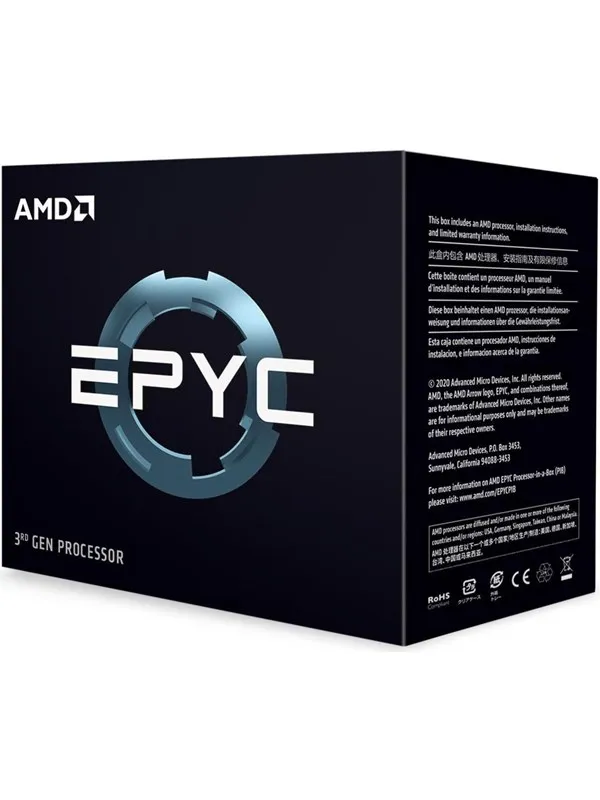 AMD EPYC 7413 Prosessor/CPU - 24 kjerner - 2.65 GHz - AMD SP3 - AMD Boks (uten kjøler)