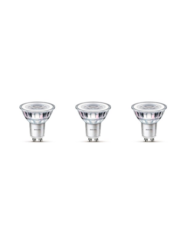 Philips LED-lyspære Classic 3.5W/840 (35W) 36° 3-pack GU10