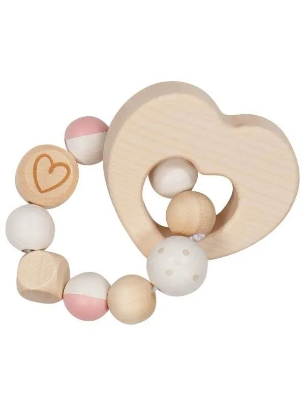 Goki Wooden Gripping Ring Heart