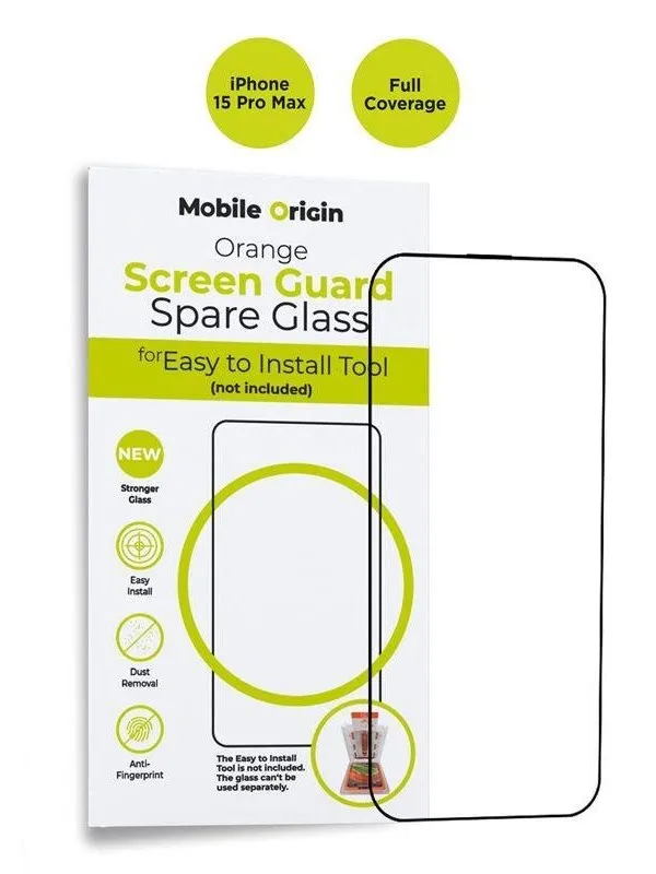 Mobile Origin Orange Screen Guard Spare Glass iPhone 15 Pro Max