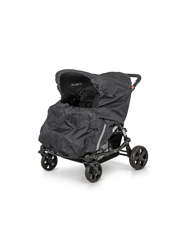 Babytrold Rain cover twin stroller black