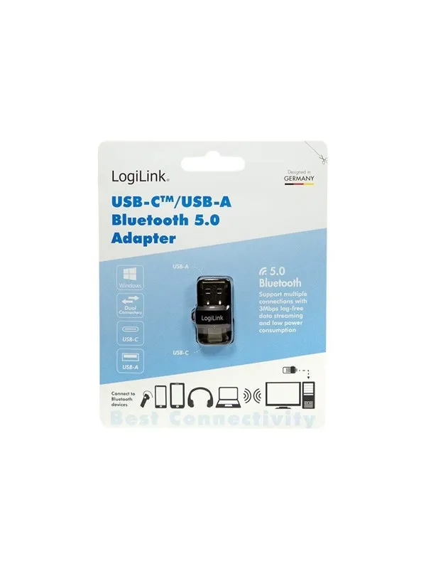 LogiLink Bluetooth 5.0 adapter USB 3.2 USB-A and USB-C (1-Pack)