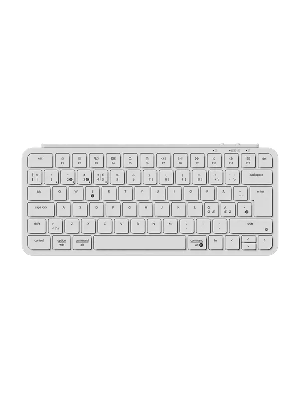 Keychron B1 Pro Ultra-Slim Wireless Keyboard Tri-Mode - Ivory White - Tastatur - Nordisk - Hvit