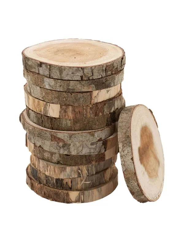 Colorations - Raw Wooden Discs 8-10cm 12pcs.