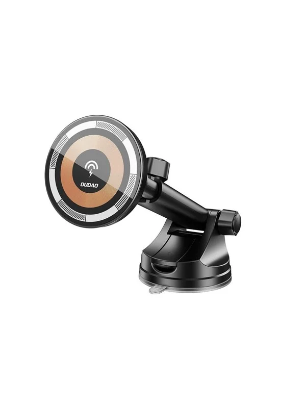 Dudao F12MAX+ Car Mount with 15W Wireless Charger Compatible with Magsafe - Black