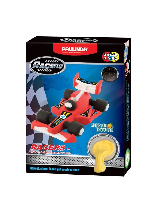 Paulinda Super Dough Race Car Clay - 3 Colors Clay