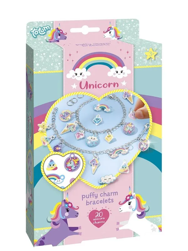 Totum Unicorn Puffy Charm Bracelets