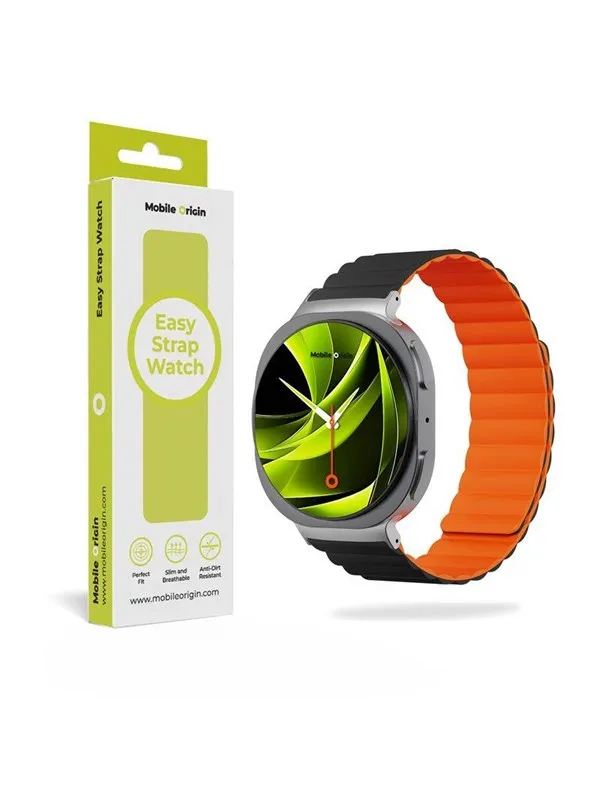 Mobile Origin Easy Strap Magnetic Galaxy Watch 8 Black/Orange