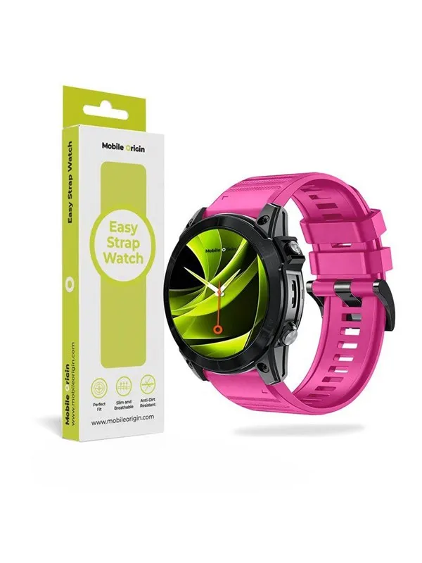Mobile Origin Easy Strap Silicone Watch 26mm Pink