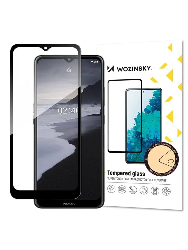 Wozinsky Super Durable Full Glue Tempered Glass Full Screen With Frame Case Friendly Nokia 2.4 Black
