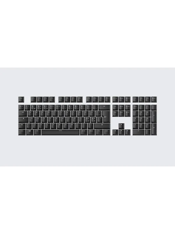 Wooting PBT ISO Keycaps - Just Black - Tastehetter - Nordisk - Svart