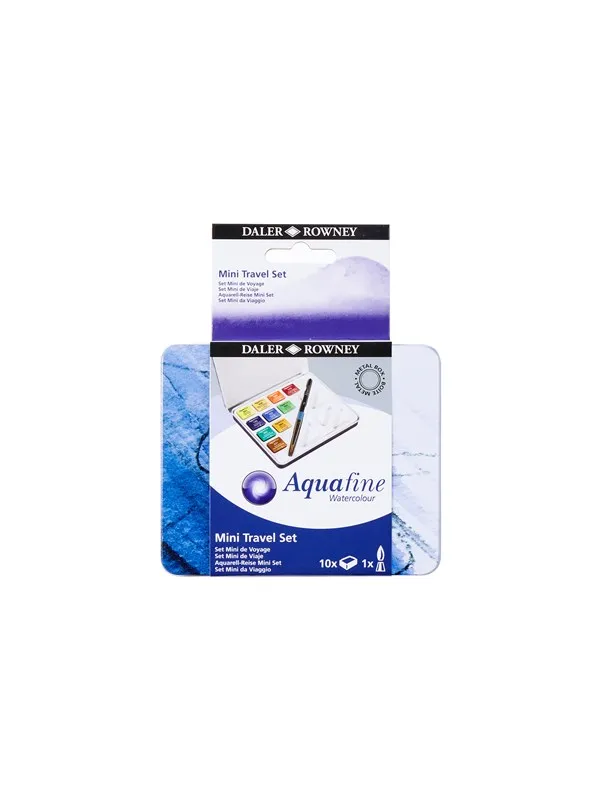 Daler-Rowney Aquafine Watercolour Travel Tin 10 col